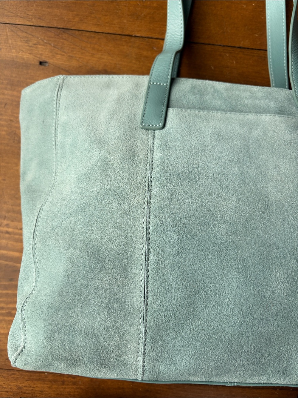 UGG Blue/Green Suede Tote NWOT - Picture 7 of 15